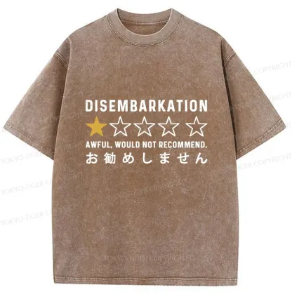 Tokyo-Tiger Not Recommended To Disembark Washed T-Shirt