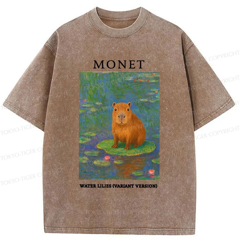 Tokyo-Tiger Monet's Capybara Washed T-Shirt