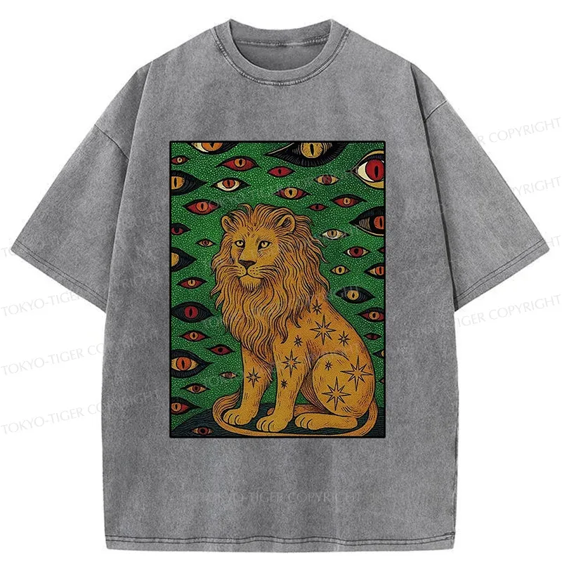 Tokyo-Tiger Mysterious Lion Washed T-Shirt