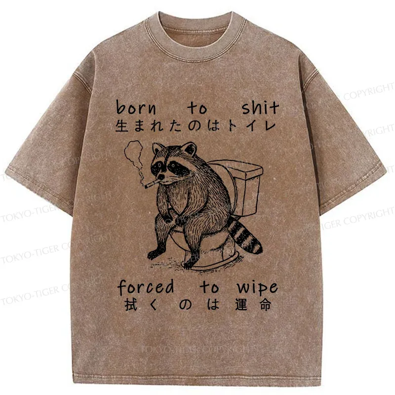 Tokyo-Tiger Decadent Raccoon Washed T-Shirt