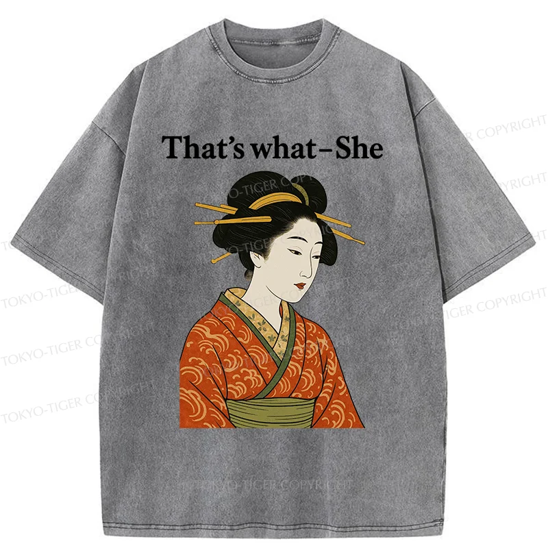 Tokyo-Tiger Geisha's Joke Washed T-Shirt
