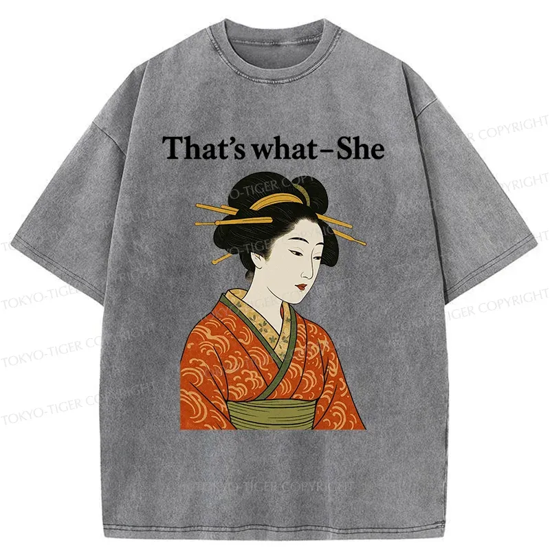 Tokyo-Tiger Geisha's Joke Washed T-Shirt