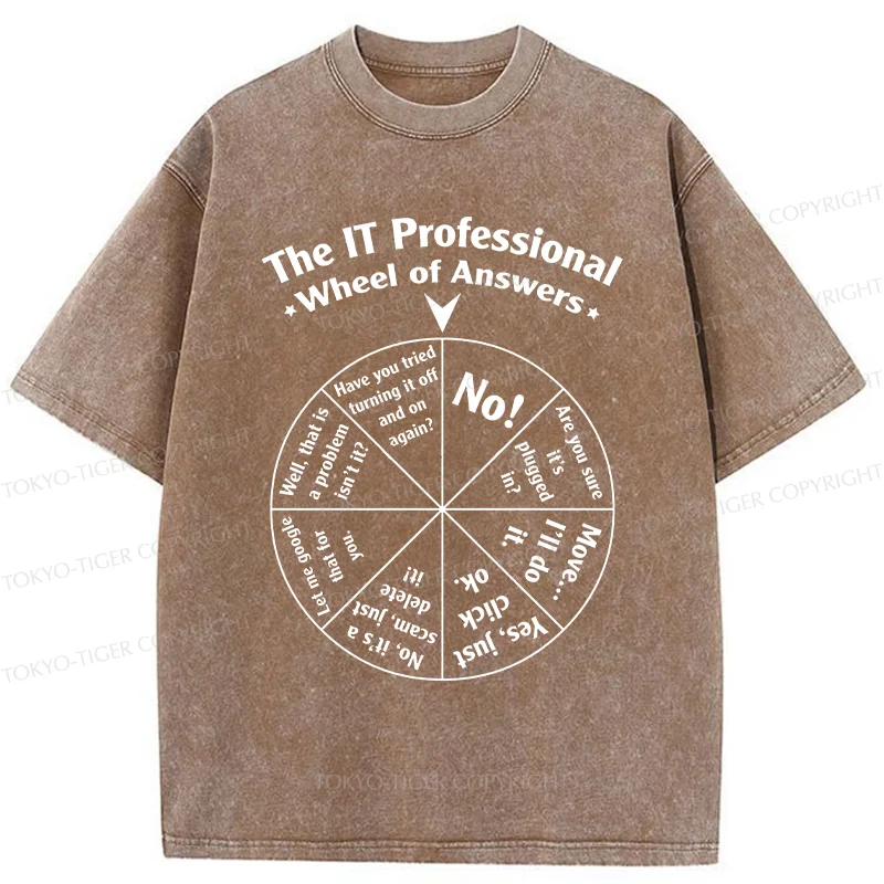 Tokyo-Tiger Answer Wheel Washed T-Shirt