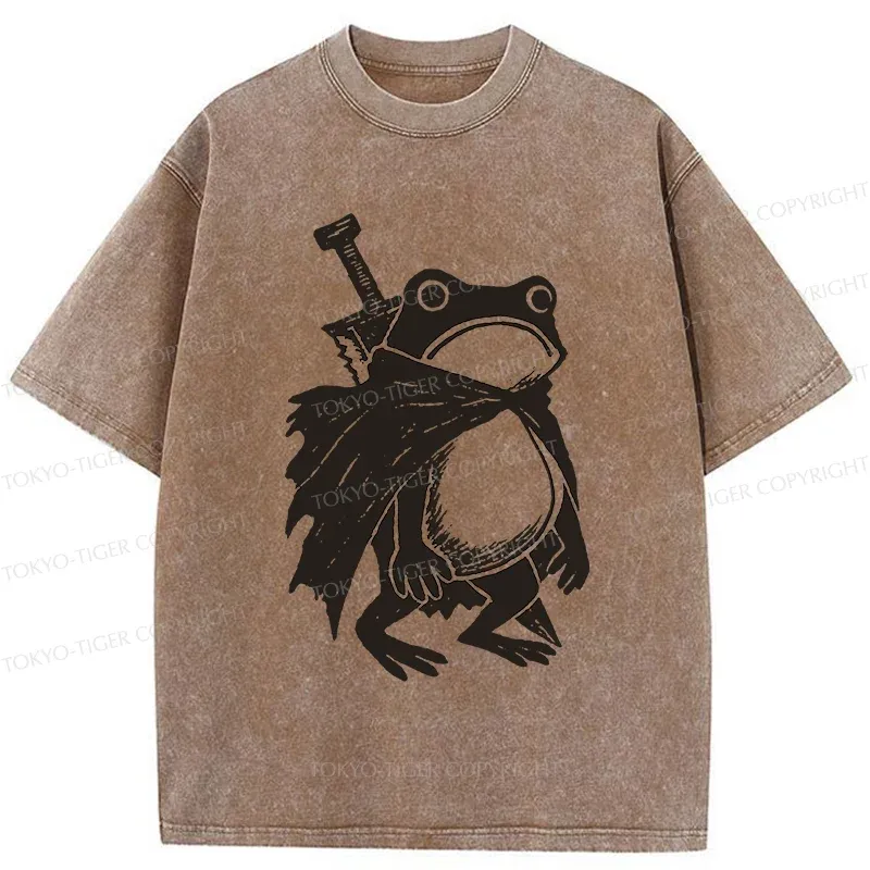 Tokyo-Tiger Frog Warrior Washed T-Shirt