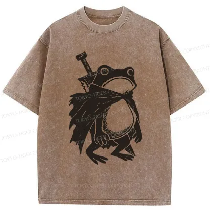 Tokyo-Tiger Frog Warrior Washed T-Shirt