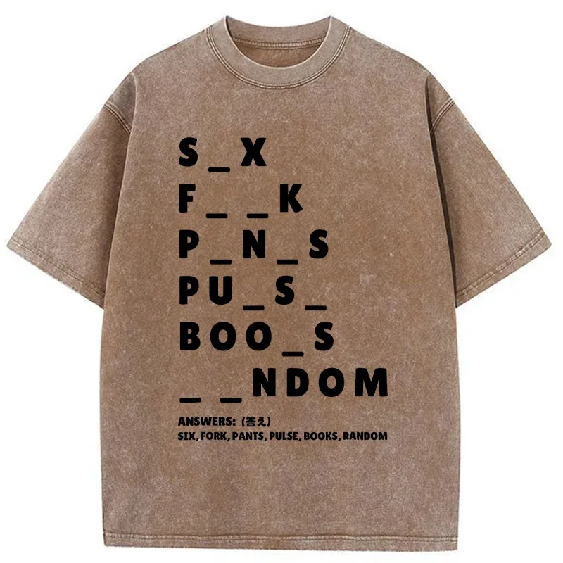 Tokyo-Tiger Fill In The Blanks Washed T-Shirt