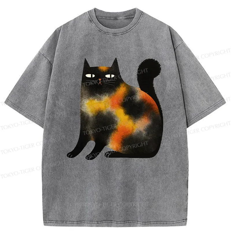 Tokyo-Tiger Tie-Dye Kitten Washed T-Shirt