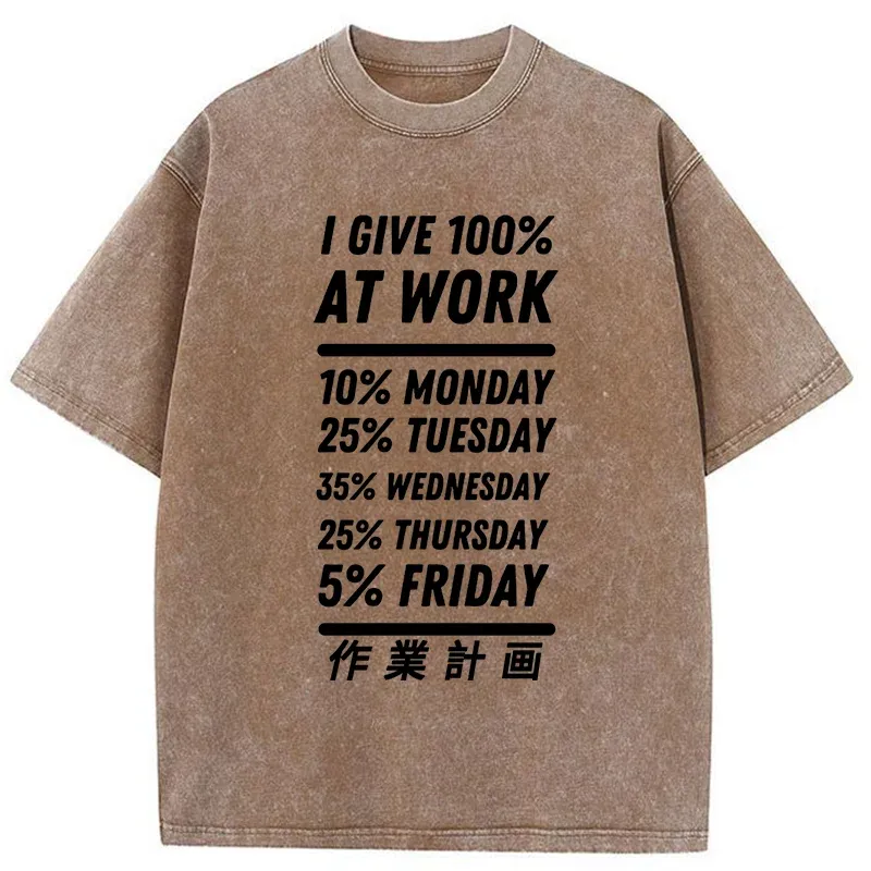 Tokyo-Tiger Work Plan Washed T-Shirt