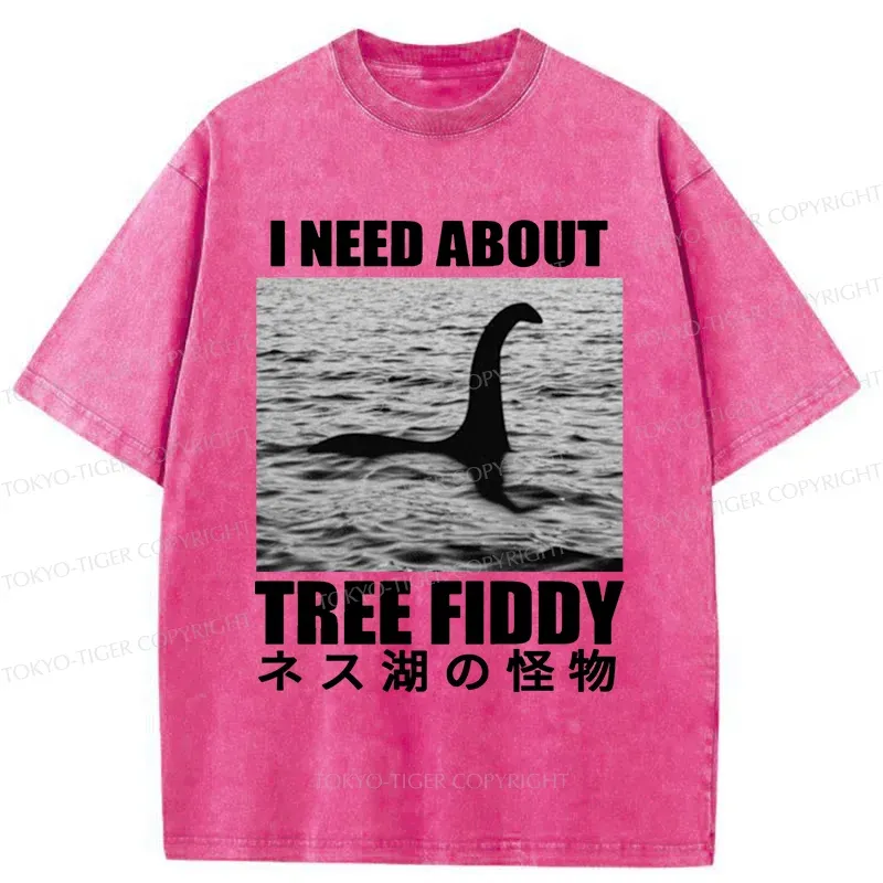 Tokyo-Tiger Loch Ness Monster Joke Washed T-Shirt