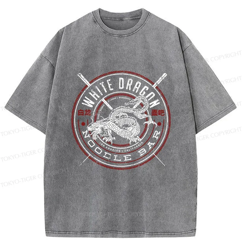 Tokyo-Tiger White Dragon Ramen Bar Washed T-Shirt