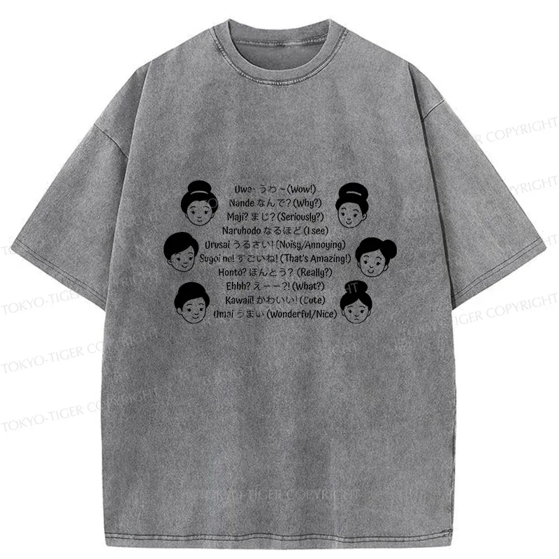 Tokyo-Tiger Japanese Language Joke Washed T-Shirt