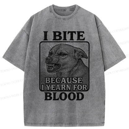 Tokyo-Tiger Angry Dog Washed T-Shirt