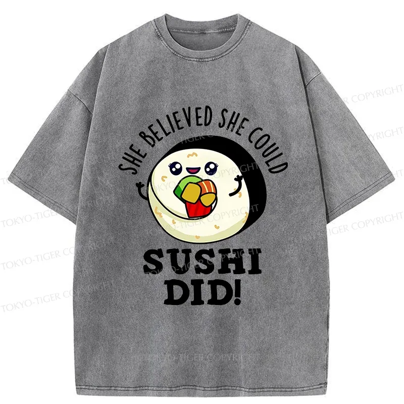 Tokyo-Tiger Interesting Sushi Washed T-Shirt