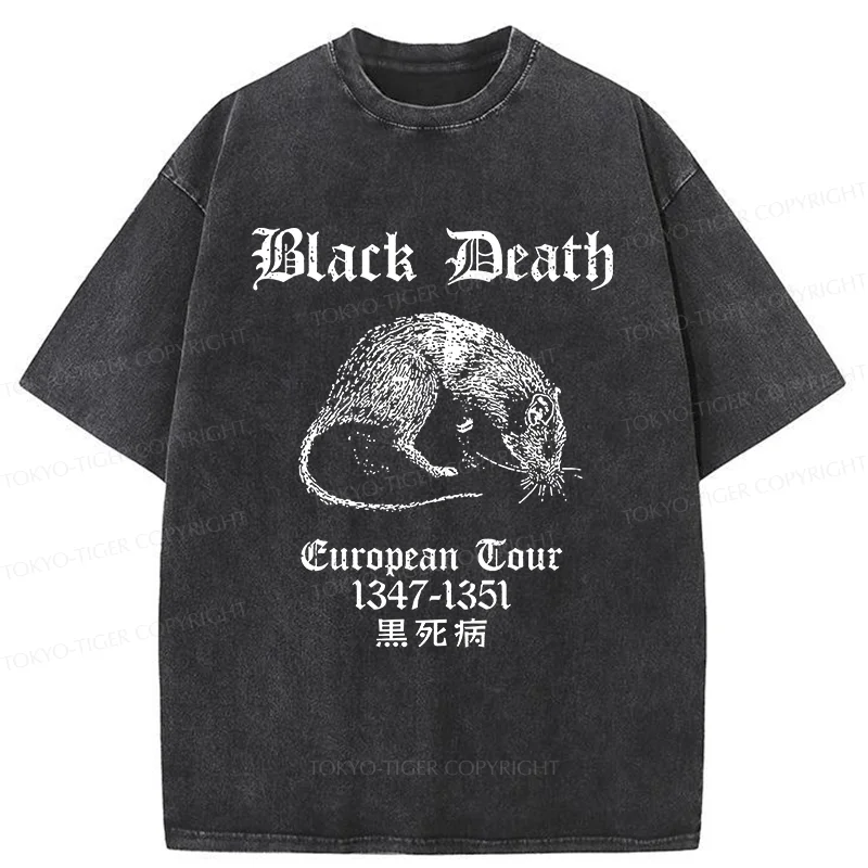 Tokyo-Tiger Black Death Tour Washed T-Shirt
