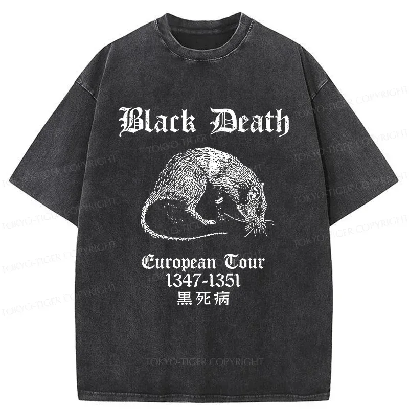 Tokyo-Tiger Black Death Tour Washed T-Shirt
