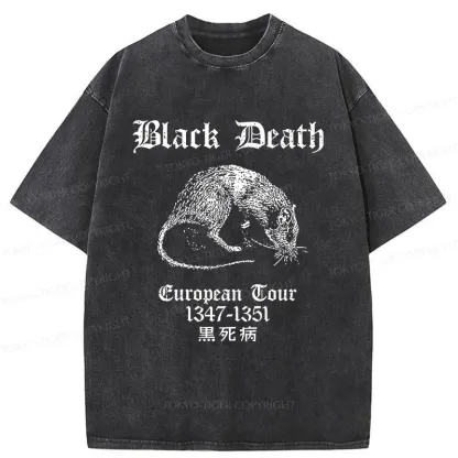 Tokyo-Tiger Black Death Tour Washed T-Shirt