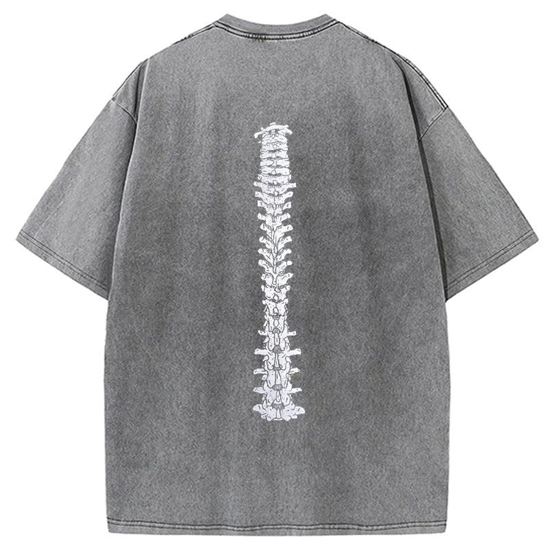 Tokyo-Tiger Spine Back Washed T-Shirt