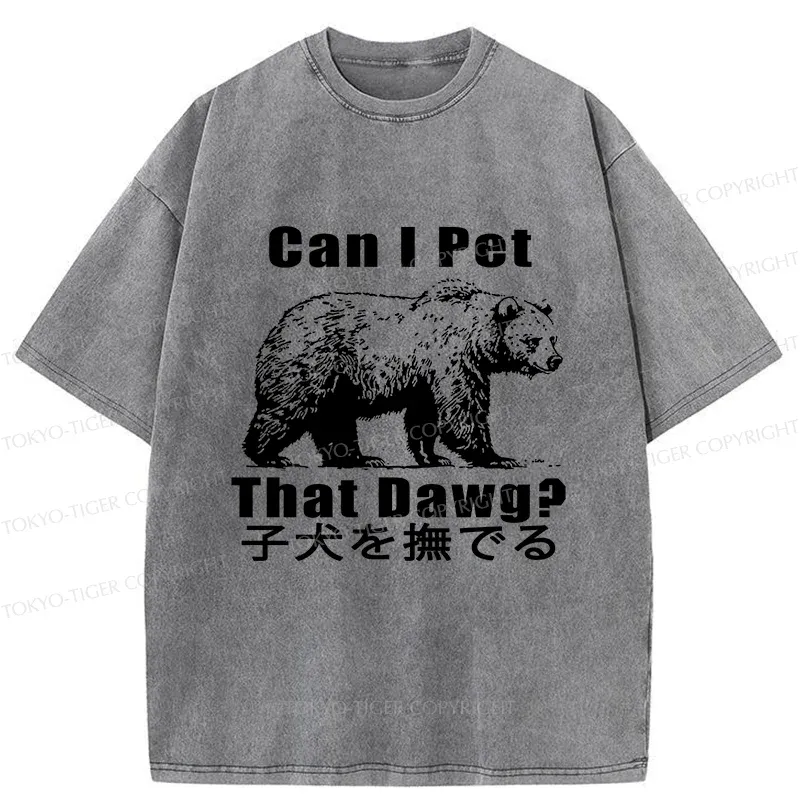 Tokyo-Tiger Pet The Bear Washed T-Shirt