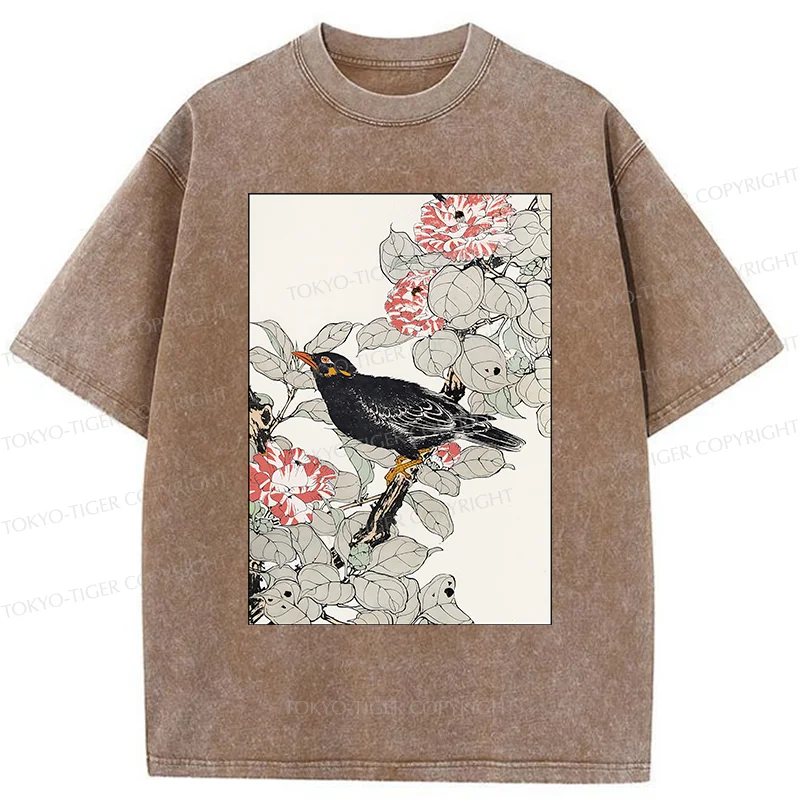 Tokyo-Tiger Retro Bird Washed T-Shirt