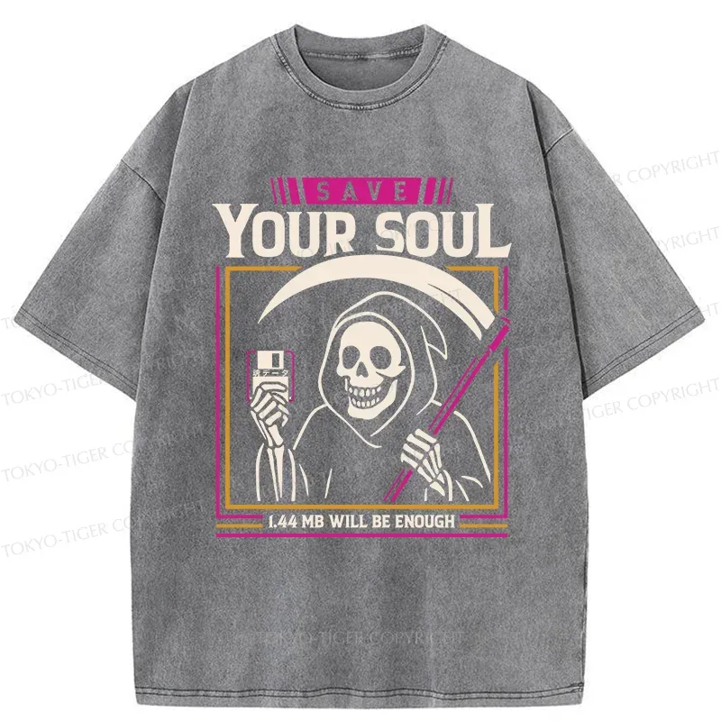 Tokyo-Tiger Store Your Soul Washed T-Shirt