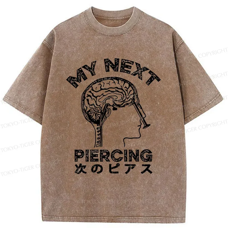 Tokyo-Tiger Next Piercing Surgery Washed T-Shirt