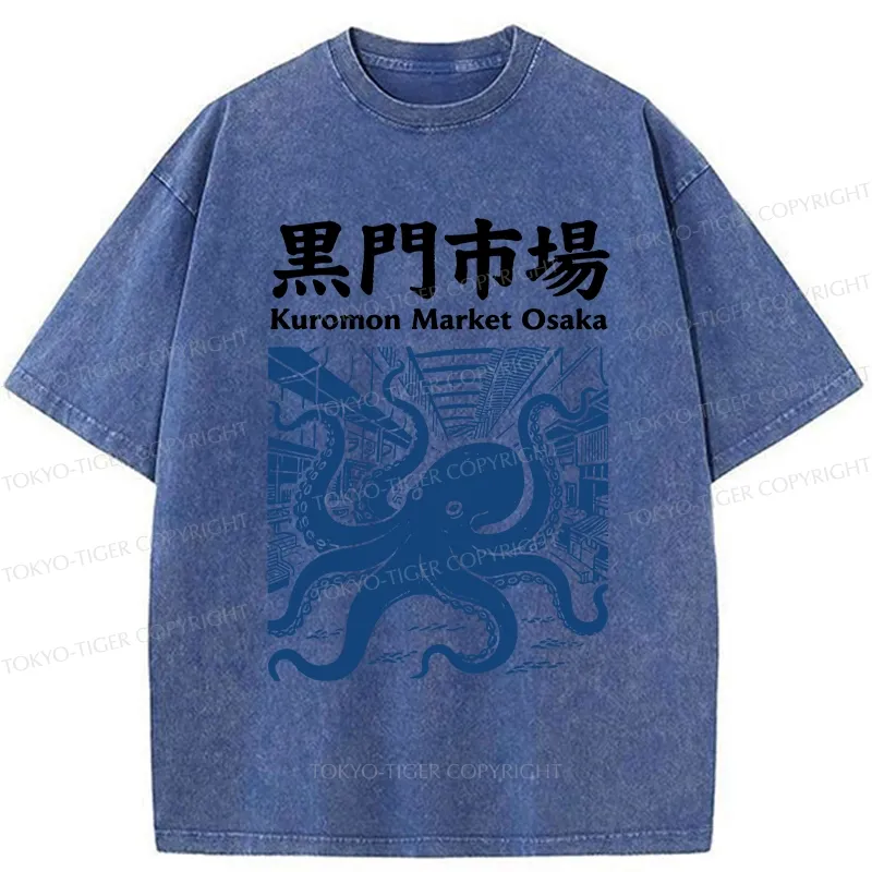 Tokyo-Tiger Kuromon Market Osaka Washed T-Shirt