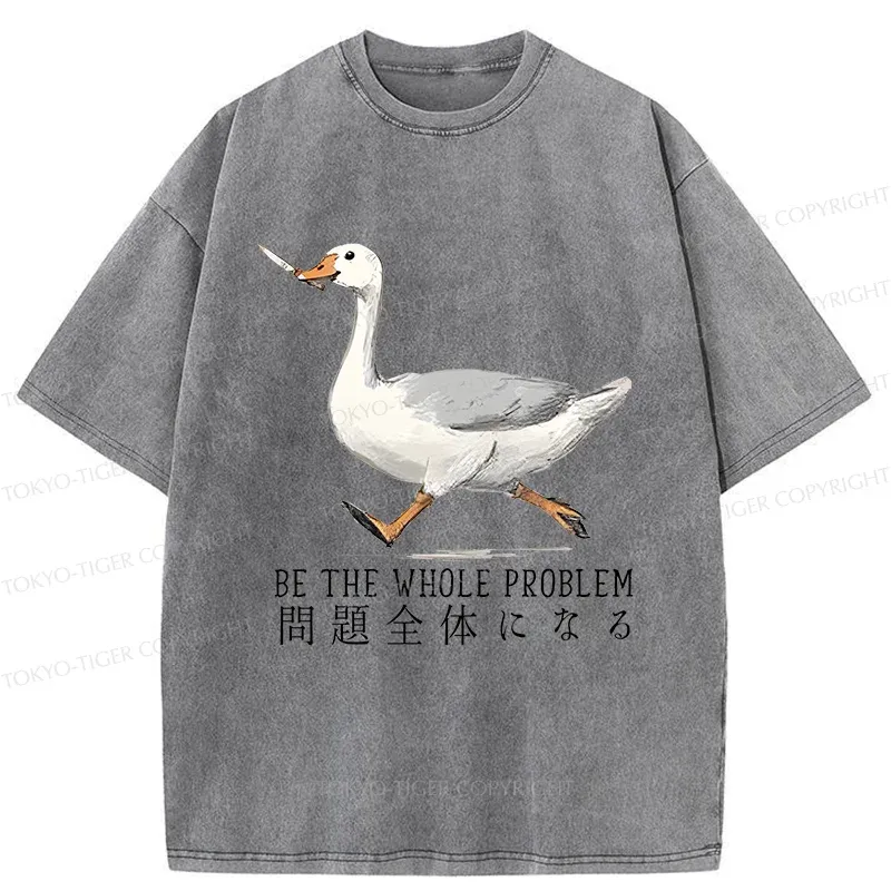 Tokyo-Tiger Running Stupid Goose Washed T-Shirt