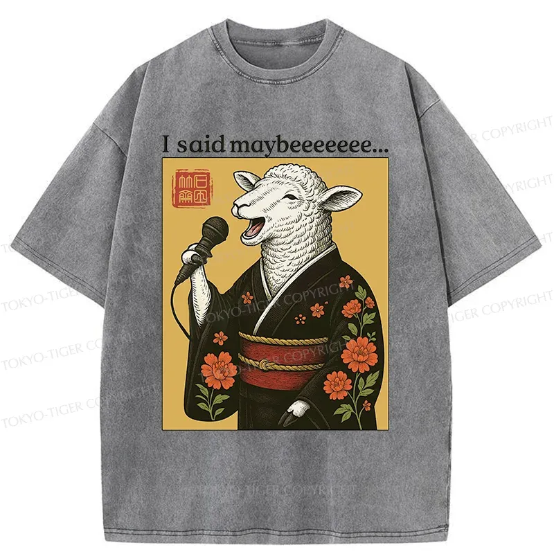 Tokyo-Tiger Singing Sheep Washed T-Shirt