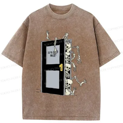 Tokyo-Tiger Ghost Coming In Washed T-Shirt