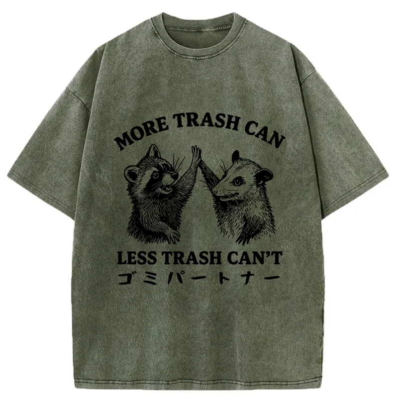 Tokyo-Tiger Trash Friends Funny Washed T-Shirt