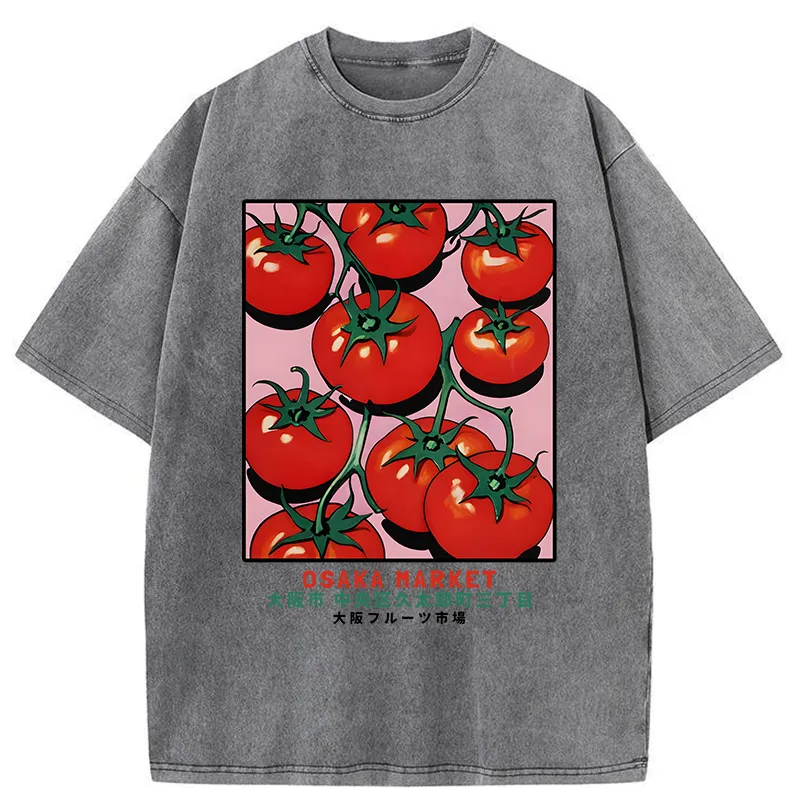 Tokyo-Tiger Osaka Market Tomato Washed T-Shirt