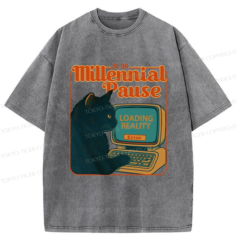 Tokyo-Tiger Millennial Pause Washed T-Shirt