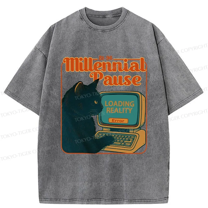Tokyo-Tiger Millennial Pause Washed T-Shirt