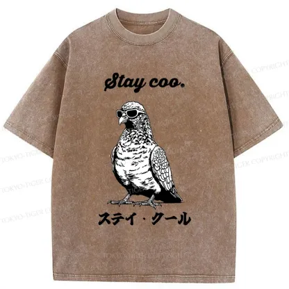 Tokyo-Tiger Keep Cool Pigeon Washed T-Shirt