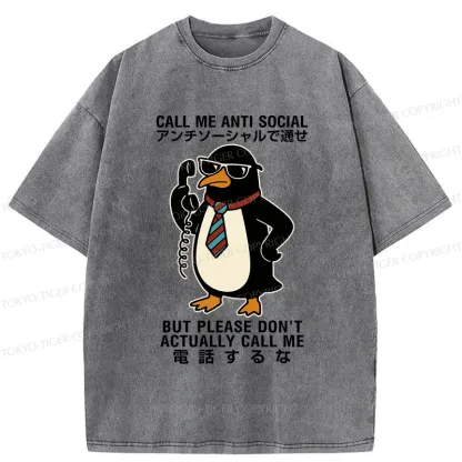 Tokyo-Tiger Don't Actually Call Penguin Washed T-Shirt