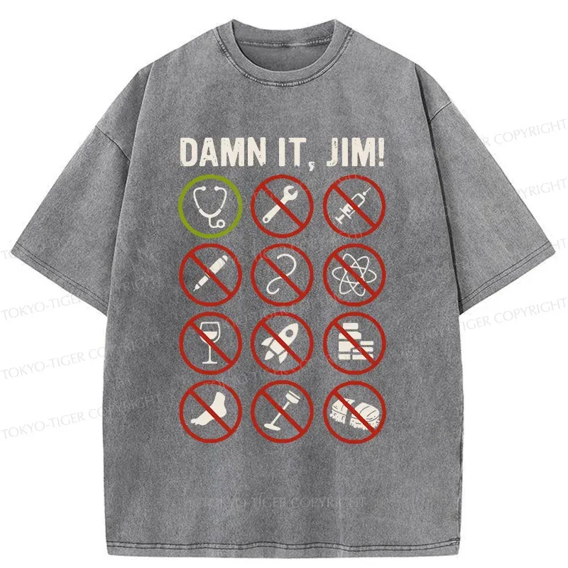 Tokyo-Tiger Doctors Only Washed T-Shirt