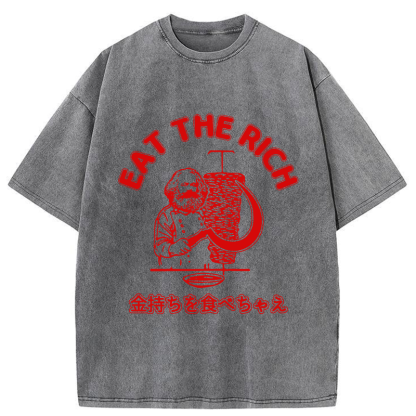 Tokyo-Tiger Eat The Rich Washed T-Shirt