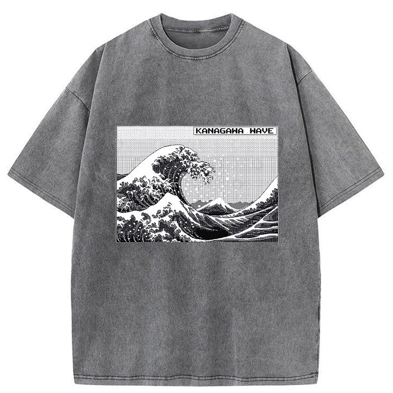Tokyo-Tiger Kanagawa Wave Washed T-Shirt