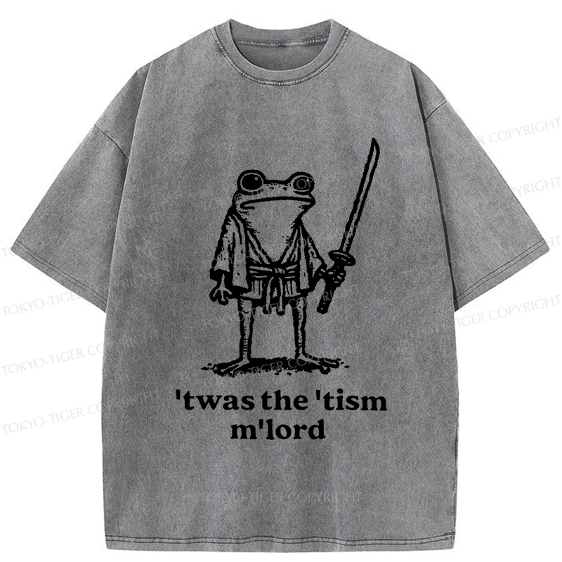 Tokyo-Tiger Focused Samurai Frog Washed T-Shirt
