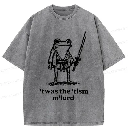 Tokyo-Tiger Focused Samurai Frog Washed T-Shirt