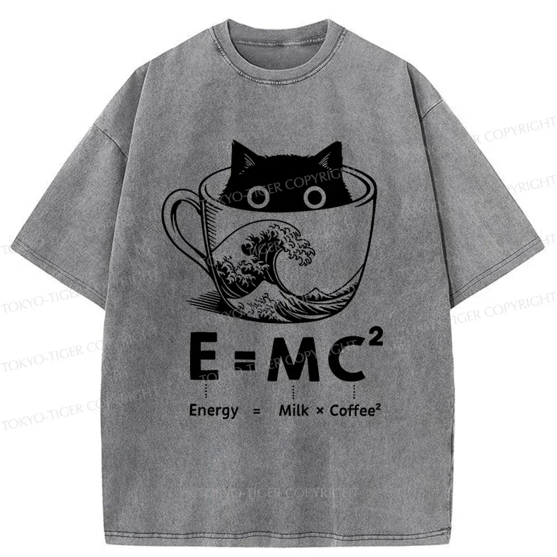 Tokyo-Tiger Funny Espresso Washed T-Shirt