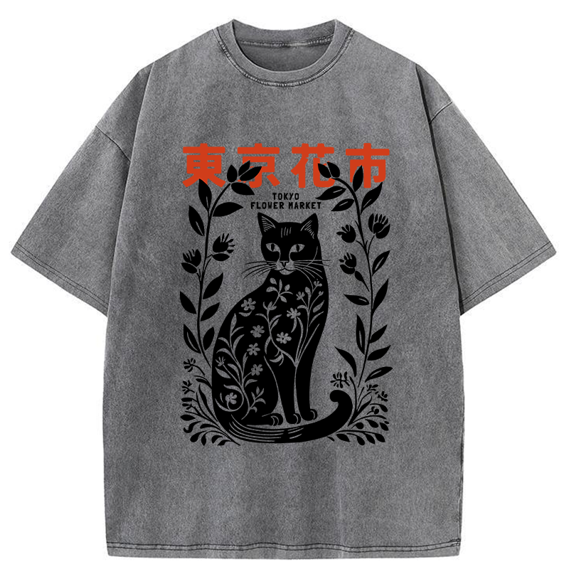 Tokyo-Tiger Tokyo Flower Market Washed T-Shirt