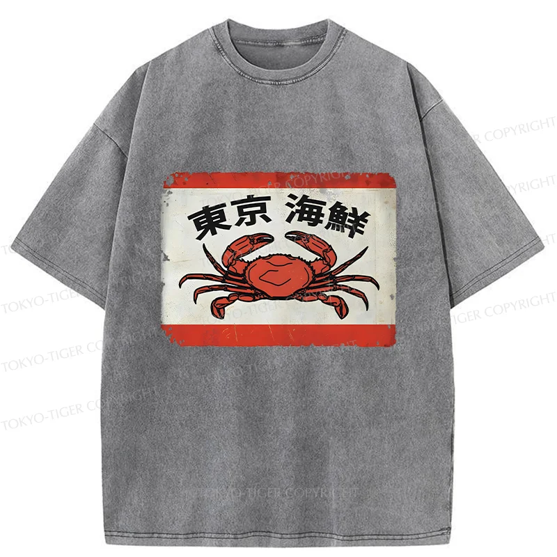 Tokyo-Tiger Tokyo Seafood Washed T-Shirt