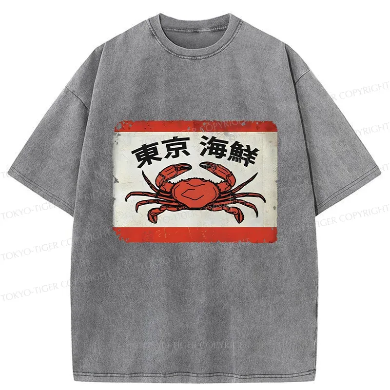 Tokyo-Tiger Tokyo Seafood Washed T-Shirt