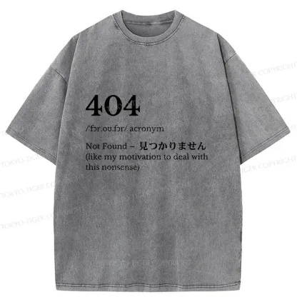 Tokyo-Tiger Unable To Find Motivation Washed T-Shirt