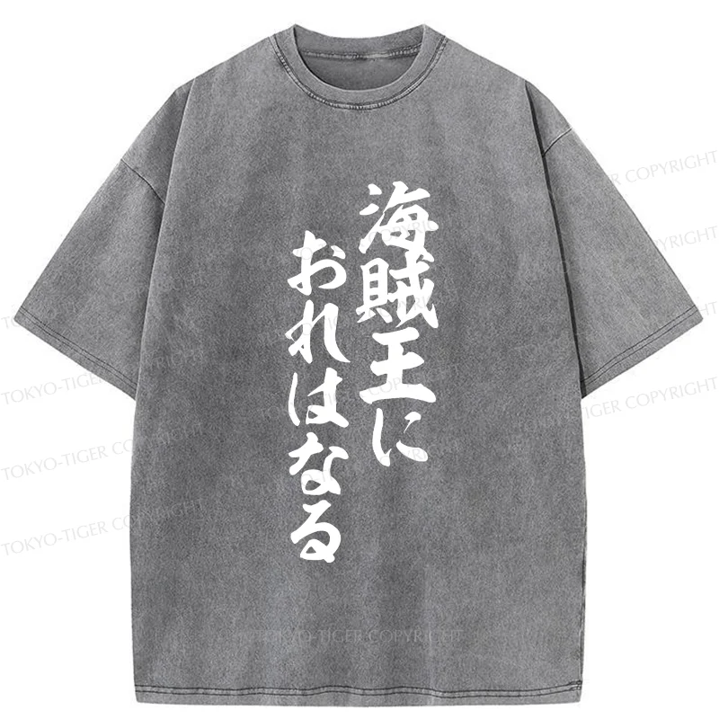 Tokyo-Tiger Funny Japanese Quotes Washed T-Shirt