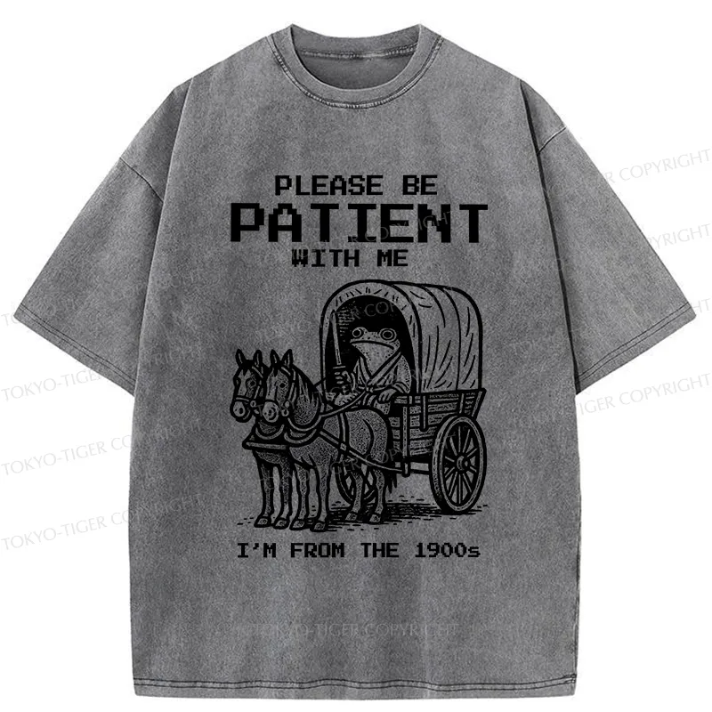 Tokyo-Tiger Please Be Patient With Me Washed T-Shirt