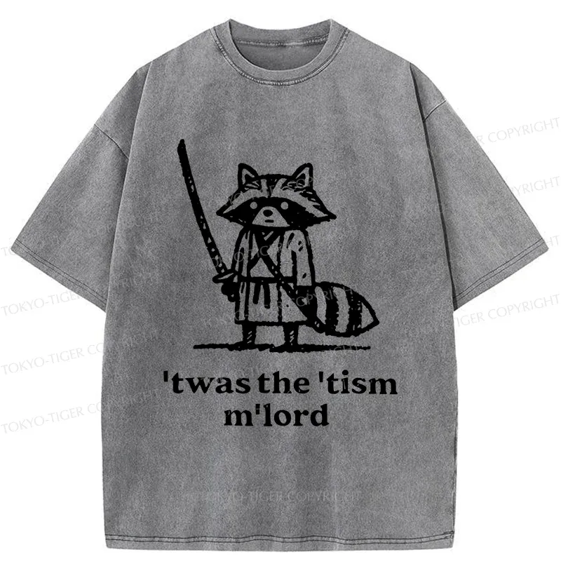 Tokyo-Tiger Focused Samurai Raccoon Washed T-Shirt