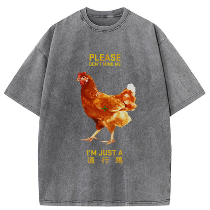 Tokyo-Tiger I'm Just A Passing Chicken Washed T-Shirt