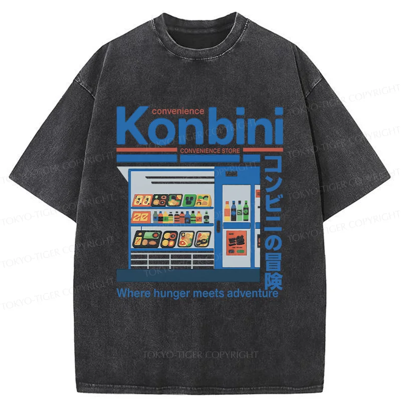 Tokyo-Tiger Japanese Convenience Store Washed T-Shirt